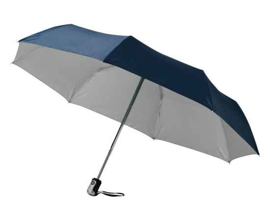 Зонт складной Alex, 10901606p, Цвет: серебристый,темно-синий