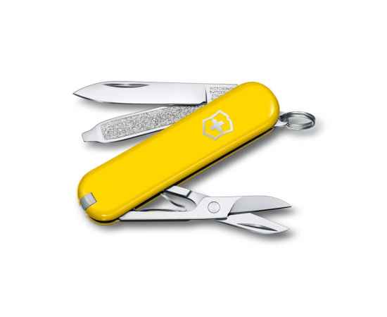 Нож-брелок Classic SD Colors Sunny Side, 58 мм, 7 функций, 601180, Цвет: желтый