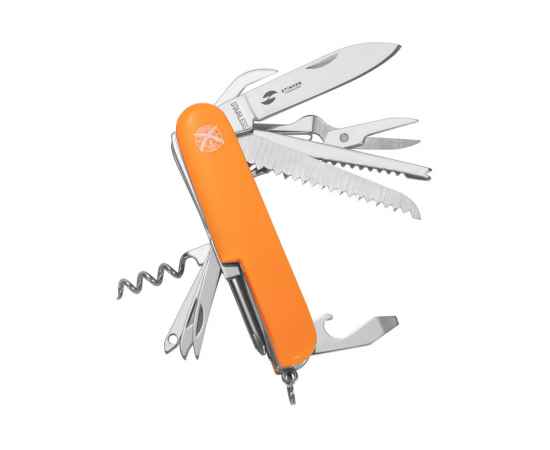 Нож перочинный, 89 мм, 15 функций, 441147, Цвет: оранжевый,серебристый