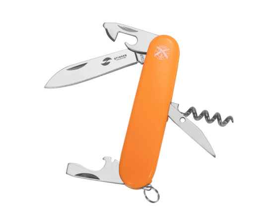 Нож перочинный, 90 мм, 10 функций, 441143, Цвет: оранжевый,серебристый