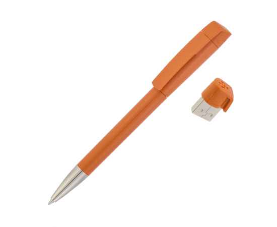 Ручка с флеш-картой USB 8GB «TURNUS M», оранжевый, Цвет: оранжевый