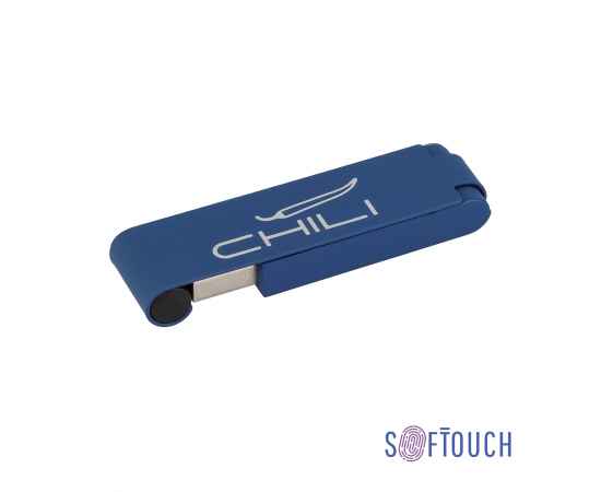 Флеш-карта 'Case', объем памяти 16GB, покрытие soft touch, темно-синий, Цвет: темно-синий
