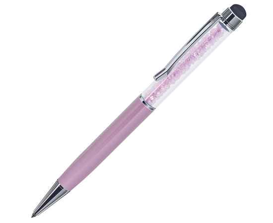 STARTOUCH, ручка шариковая со стилусом для сенсорных экранов, перламутровый розовый/хром, металл, Цвет: розовый, серебристый