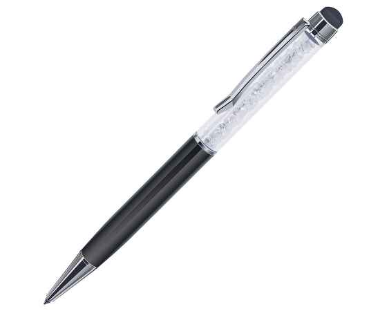 STARTOUCH, ручка шариковая со стилусом для сенсорных экранов, перламутровый черный/хром, металл, Цвет: черный, серебристый