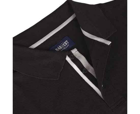 Рубашка поло мужская Anderson, черная G_6551.301, Цвет: черный, Размер: S, изображение 4