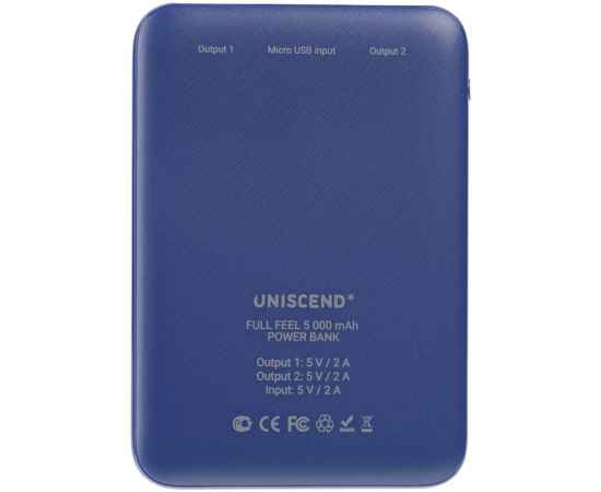 Внешний аккумулятор Uniscend Full Feel 5000 mAh, синий, Цвет: синий, Размер: 8, изображение 4