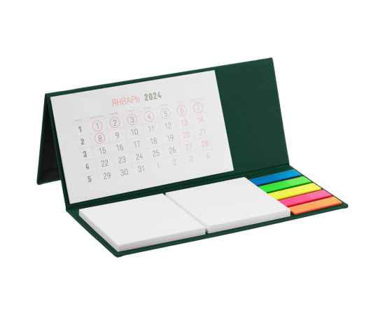 Календарь настольный Grade, зеленый, Цвет: зеленый