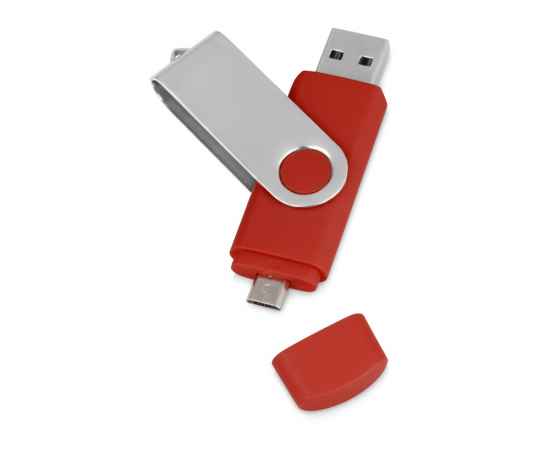 USB/micro USB-флешка на 16 Гб Квебек OTG, 16Gb, 6201.01.16, Цвет: красный, Размер: 16Gb