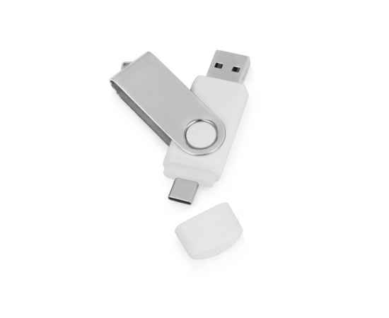 USB3.0/USB Type-C флешка на 16 Гб Квебек C, 16Gb, 6202.06.16, Цвет: белый, Размер: 16Gb