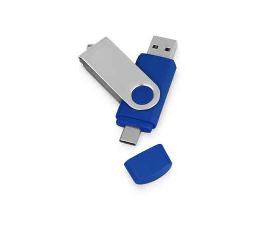 USB3.0/USB Type-C флешка на 16 Гб Квебек C, 16Gb, 6202.02.16, Цвет: синий, Размер: 16Gb