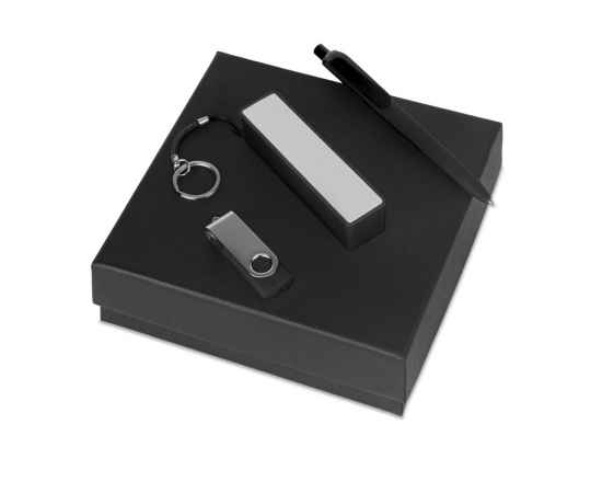 Подарочный набор Space Pro с флешкой, ручкой и зарядным устройством, 8Gb, 700339.07, Цвет: черный,белый, Размер: 8Gb