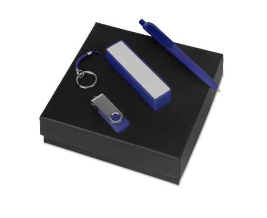 Подарочный набор Space Pro с флешкой, ручкой и зарядным устройством, 8Gb, 700339.02, Цвет: синий,белый, Размер: 8Gb
