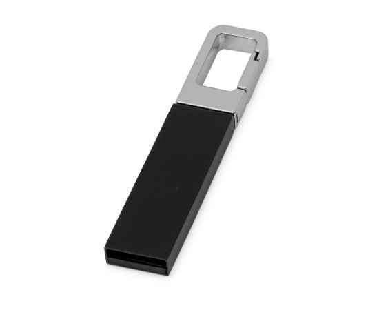 USB-флешка на 16 Гб Hook с карабином, 16Gb, 620516, Цвет: черный,серебристый, Размер: 16Gb