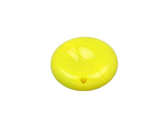 USB 2.0- флешка промо на 16 Гб круглой формы, 16Gb, 6021.16.04, Цвет: желтый, Размер: 16Gb