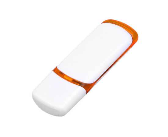 USB 2.0- флешка на 16 Гб с цветными вставками, 16Gb, 6003.16.08, Цвет: белый,оранжевый, Размер: 16Gb