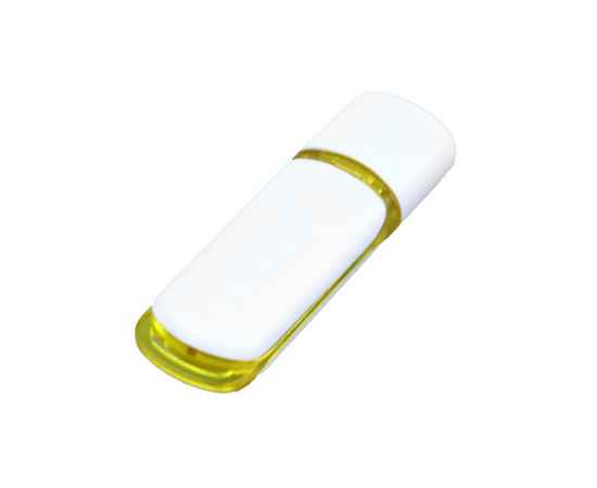 USB 2.0- флешка на 16 Гб с цветными вставками, 16Gb, 6003.16.04, Цвет: белый,желтый, Размер: 16Gb