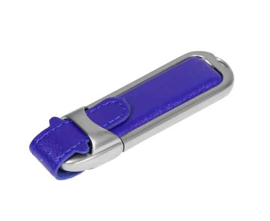 USB 2.0- флешка на 16 Гб с массивным классическим корпусом, 16Gb, 6212.16.02, Цвет: синий,серебристый, Размер: 16Gb