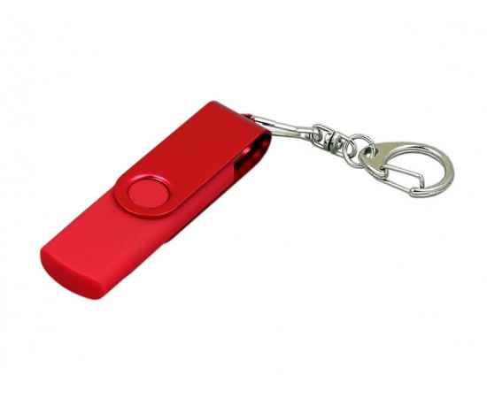USB 2.0- флешка на 64 Гб с поворотным механизмом и дополнительным разъемом Micro USB, 64Gb, 7031.64.01, Цвет: красный, Размер: 64Gb