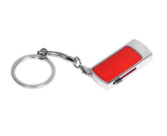 USB 2.0- флешка на 16 Гб с выдвижным механизмом и мини чипом, 16Gb, 6401.16.01, Цвет: красный,серебристый, Размер: 16Gb