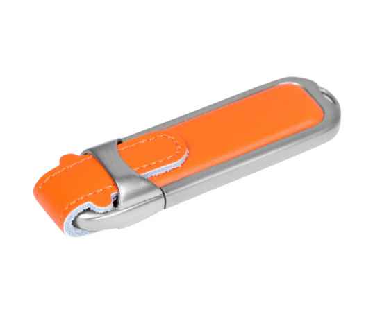 USB 2.0- флешка на 16 Гб с массивным классическим корпусом, 16Gb, 6212.16.08, Цвет: оранжевый,серебристый, Размер: 16Gb