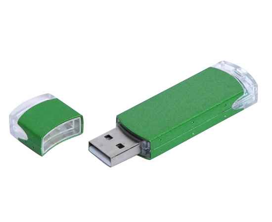 USB 2.0- флешка промо на 16 Гб прямоугольной классической формы, 16Gb, 6014.16.03, Цвет: зеленый, Размер: 16Gb
