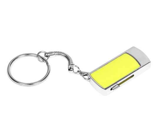 USB 2.0- флешка на 16 Гб с выдвижным механизмом и мини чипом, 16Gb, 6401.16.04, Цвет: желтый,серебристый, Размер: 16Gb