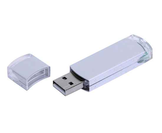 USB 2.0- флешка промо на 16 Гб прямоугольной классической формы, 16Gb, 6014.16.00, Цвет: серебристый, Размер: 16Gb