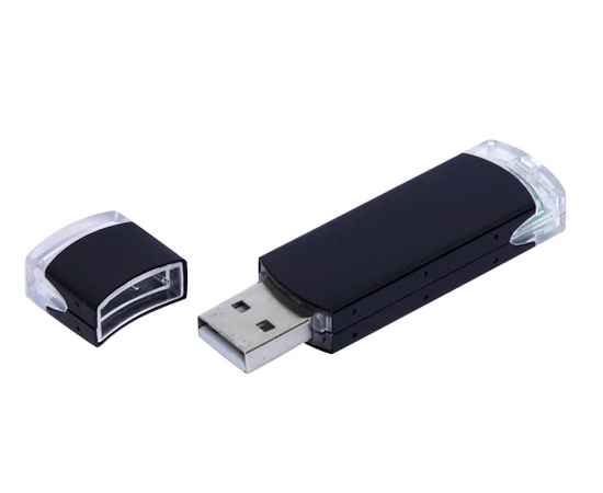 USB 2.0- флешка промо на 16 Гб прямоугольной классической формы, 16Gb, 6014.16.07, Цвет: черный, Размер: 16Gb