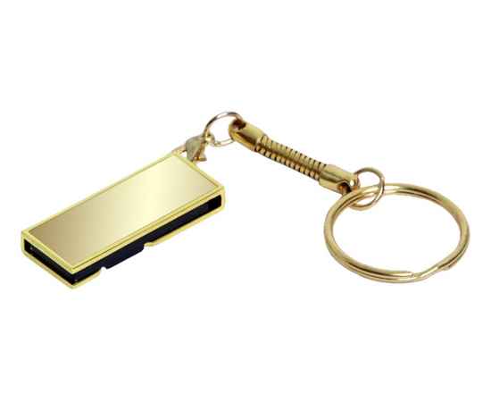 USB 2.0- флешка на 16 Гб с поворотным механизмом и зеркальным покрытием, 16Gb, 6008.16.05, Цвет: золотистый, Размер: 16Gb