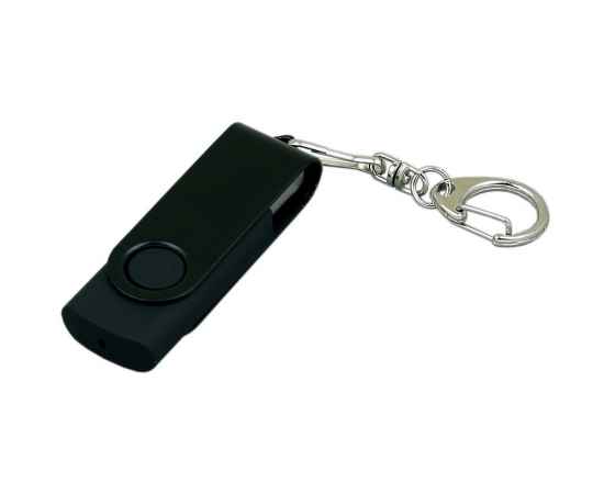 USB 2.0- флешка промо на 16 Гб с поворотным механизмом и однотонным металлическим клипом, 16Gb, 6031.16.07, Цвет: черный, Размер: 16Gb