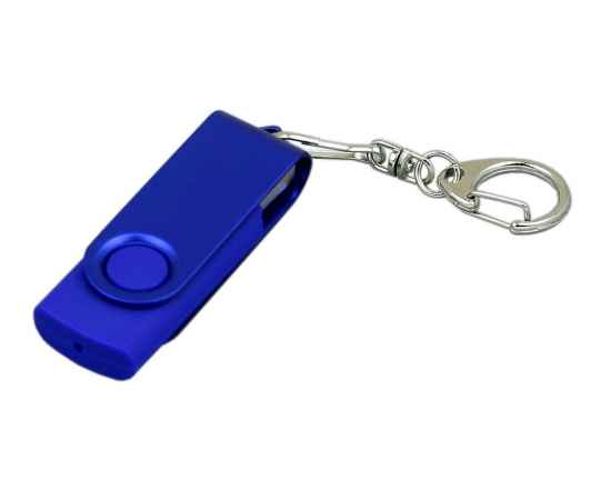 USB 2.0- флешка промо на 32 Гб с поворотным механизмом и однотонным металлическим клипом, 32Gb, 6031.32.02, Цвет: синий,синий, Размер: 32Gb