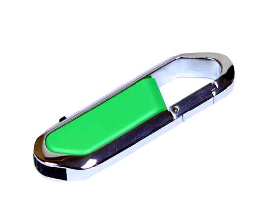 USB 2.0- флешка на 16 Гб в виде карабина, 16Gb, 6060.16.03, Цвет: зеленый,серебристый, Размер: 16Gb