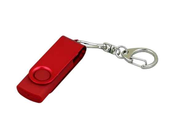 USB 2.0- флешка промо на 16 Гб с поворотным механизмом и однотонным металлическим клипом, 16Gb, 6031.16.01, Цвет: красный, Размер: 16Gb
