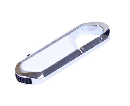USB 2.0- флешка на 16 Гб в виде карабина, 16Gb, 6060.16.06, Цвет: белый,серебристый, Размер: 16Gb