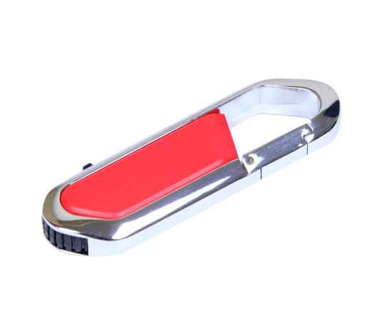 USB 2.0- флешка на 16 Гб в виде карабина, 16Gb, 6060.16.01, Цвет: красный,серебристый, Размер: 16Gb