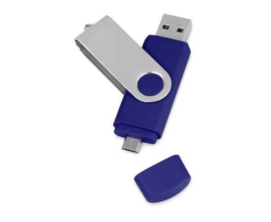 USB/micro USB-флешка на 16 Гб Квебек OTG, 16Gb, 6201.02.16, Цвет: синий, Размер: 16Gb