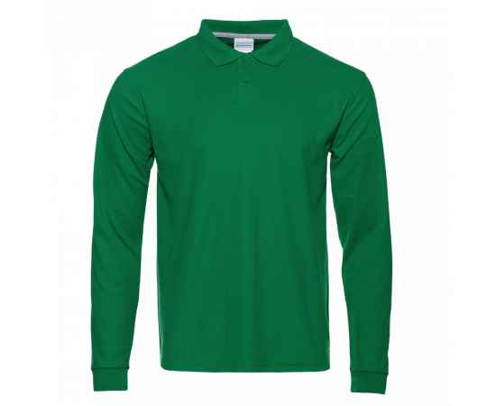 Рубашка поло унисекс STAN длинный рукав хлопок 185, 104LS, Зелёный (30) (44/XS), Цвет: Зелёный, Размер: 44/XS