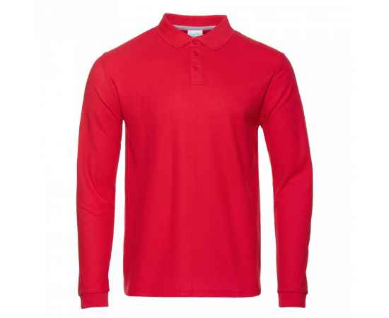 Рубашка поло мужская STAN длинный рукав хлопок/полиэстер 185, 104S, Красный (14) (42/XXS), Цвет: красный, Размер: 42/XXS