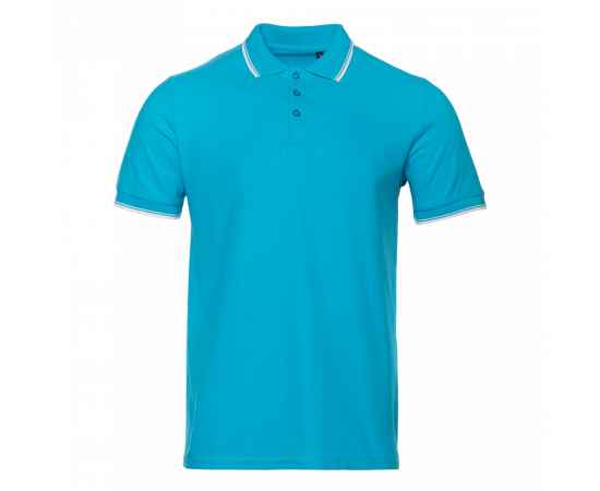 Рубашка поло мужская STAN с окантовкой хлопок/полиэстер 185, 04T, Бирюзовый (32) (44/XS), Цвет: бирюзовый, Размер: 44/XS