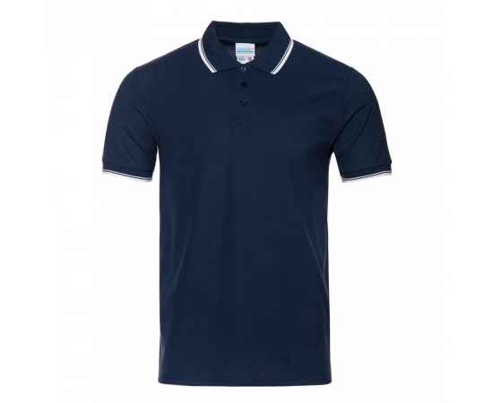Рубашка поло мужская STAN с окантовкой хлопок/полиэстер 185, 04T, Т-синий (46) (44/XS), Цвет: тёмно-синий, Размер: 44/XS