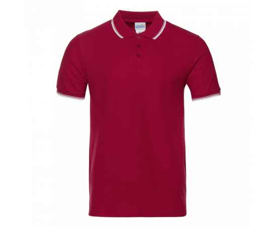 Рубашка поло мужская STAN с окантовкой хлопок/полиэстер 185, 04T, Бордовый (66) (44/XS), Цвет: бордовый, Размер: 44/XS