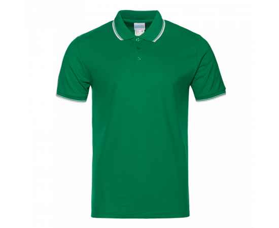 Рубашка поло мужская STAN с окантовкой хлопок/полиэстер 185, 04T, Зелёный (30) (44/XS), Цвет: Зелёный, Размер: 44/XS