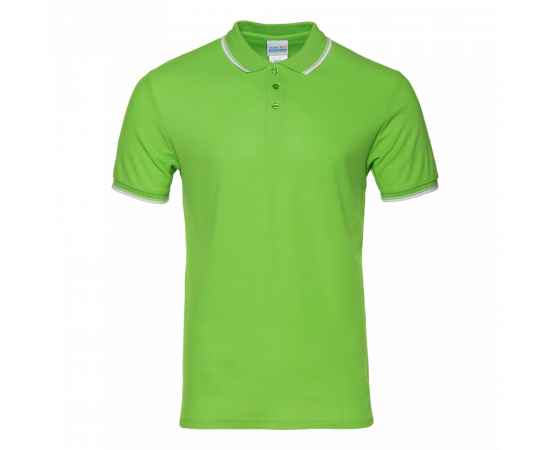 Рубашка поло мужская STAN с окантовкой хлопок/полиэстер 185, 04T, Ярко-зелёный (26) (44/XS), Цвет: Ярко-зелёный, Размер: 44/XS