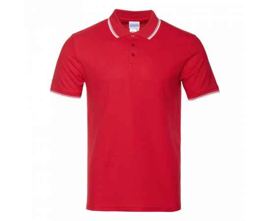 Рубашка поло мужская STAN с окантовкой хлопок/полиэстер 185, 04T, Красный (14) (44/XS), Цвет: красный, Размер: 44/XS