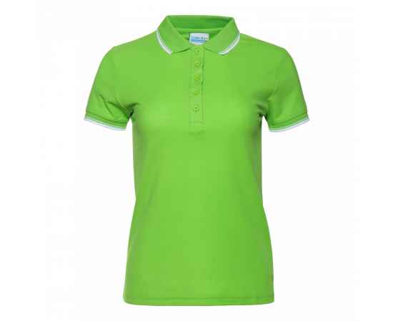 Рубашка поло женская STAN с окантовкой хлопок/полиэстер 185, 04BK, Ярко-зелёный (26) (42/XS), Цвет: Ярко-зелёный, Размер: 42/XS