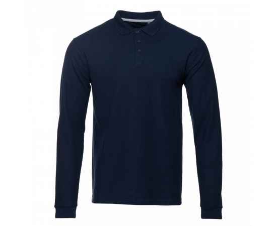 Рубашка поло мужская STAN длинный рукав хлопок/полиэстер 185, 04S, Т-синий (46) (42/XXS), Цвет: тёмно-синий, Размер: 42/XXS