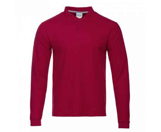 Рубашка поло мужская STAN длинный рукав хлопок/полиэстер 185, 04S, Бордовый (66) (42/XXS), Цвет: бордовый, Размер: 42/XXS