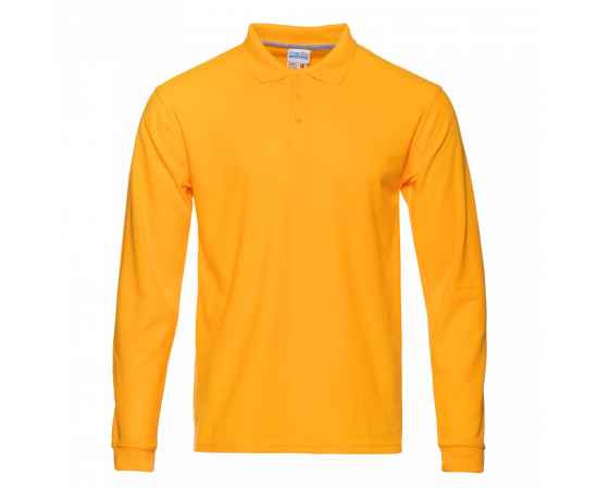 Рубашка поло мужская STAN длинный рукав хлопок/полиэстер 185, 04S, Жёлтый (12) (42/XXS), Цвет: Жёлтый, Размер: 42/XXS