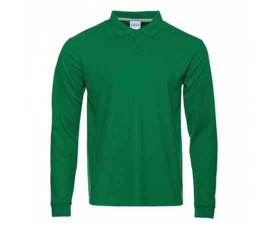 Рубашка поло мужская STAN длинный рукав хлопок/полиэстер 185, 04S, Зелёный (30) (42/XXS), Цвет: Зелёный, Размер: 42/XXS