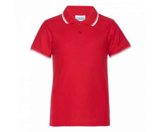 Рубашка поло детская  STAN с окантовкой хлопок/полиэстер 185, 04TJ, Красный (14) (6 лет), Цвет: красный, Размер: 6 лет